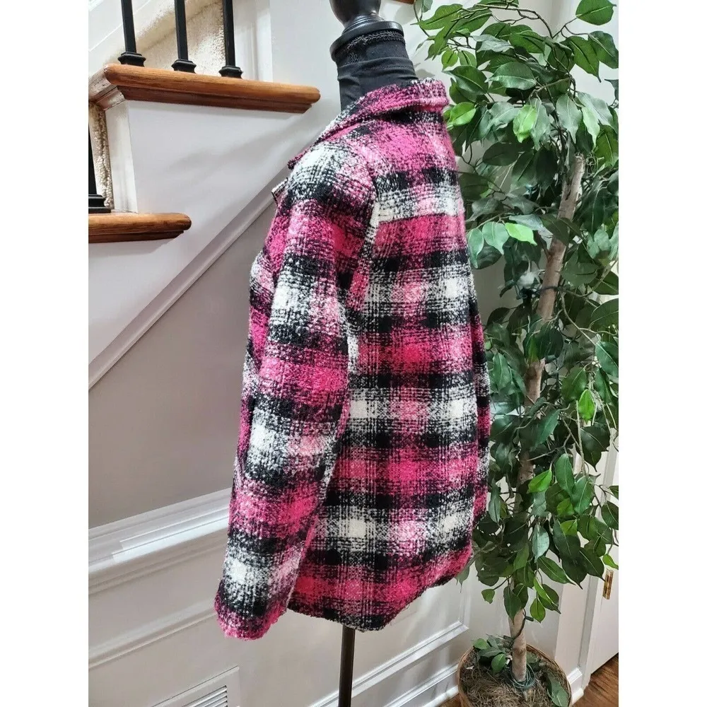 Me Jane Women's Multicolor Polyester Long Sleeve Button Casual Long Coat Size 10 - Image 5