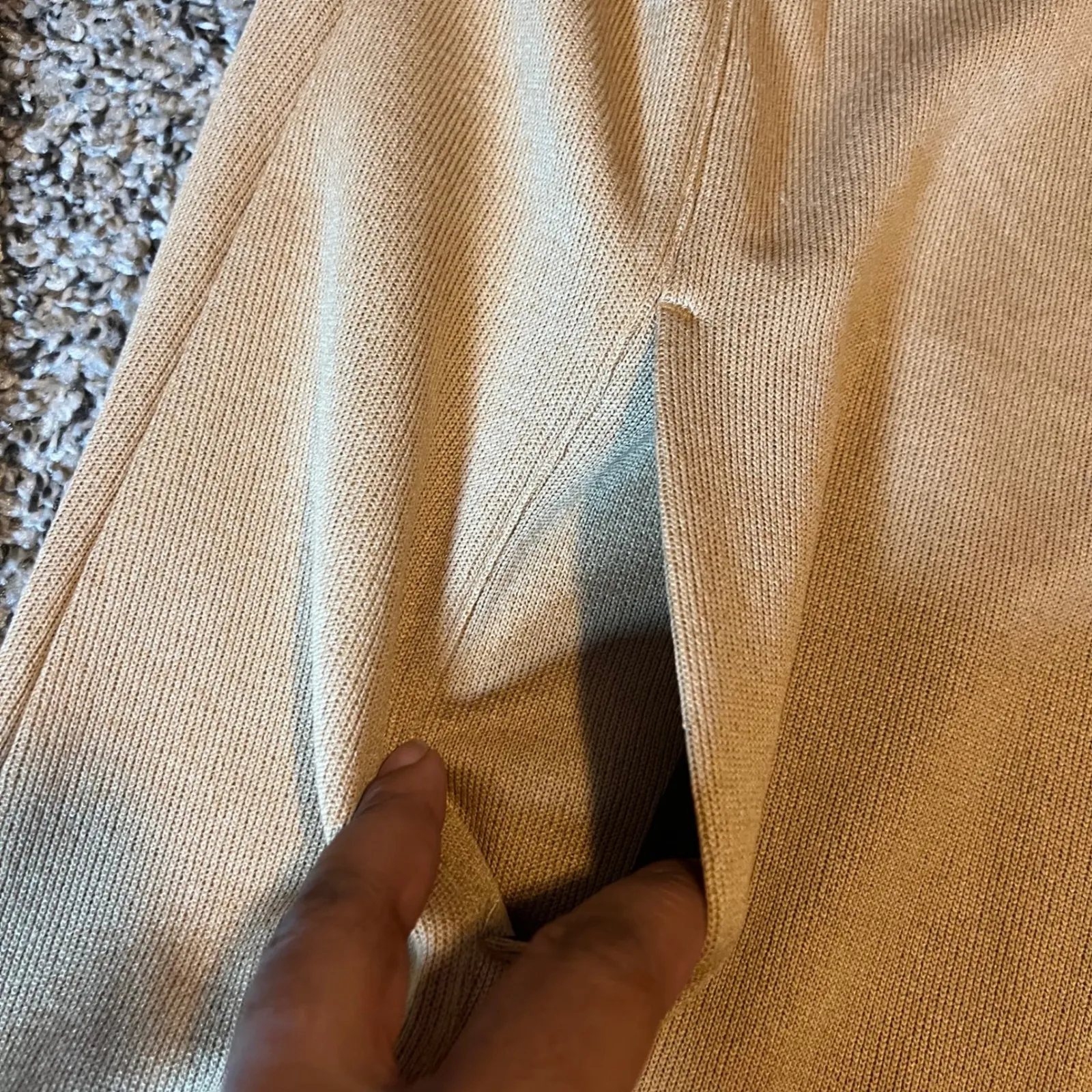 Duluth Trading Co Long Sleeve Open Front Cardigan Sweater Tan M Size M - Image 3