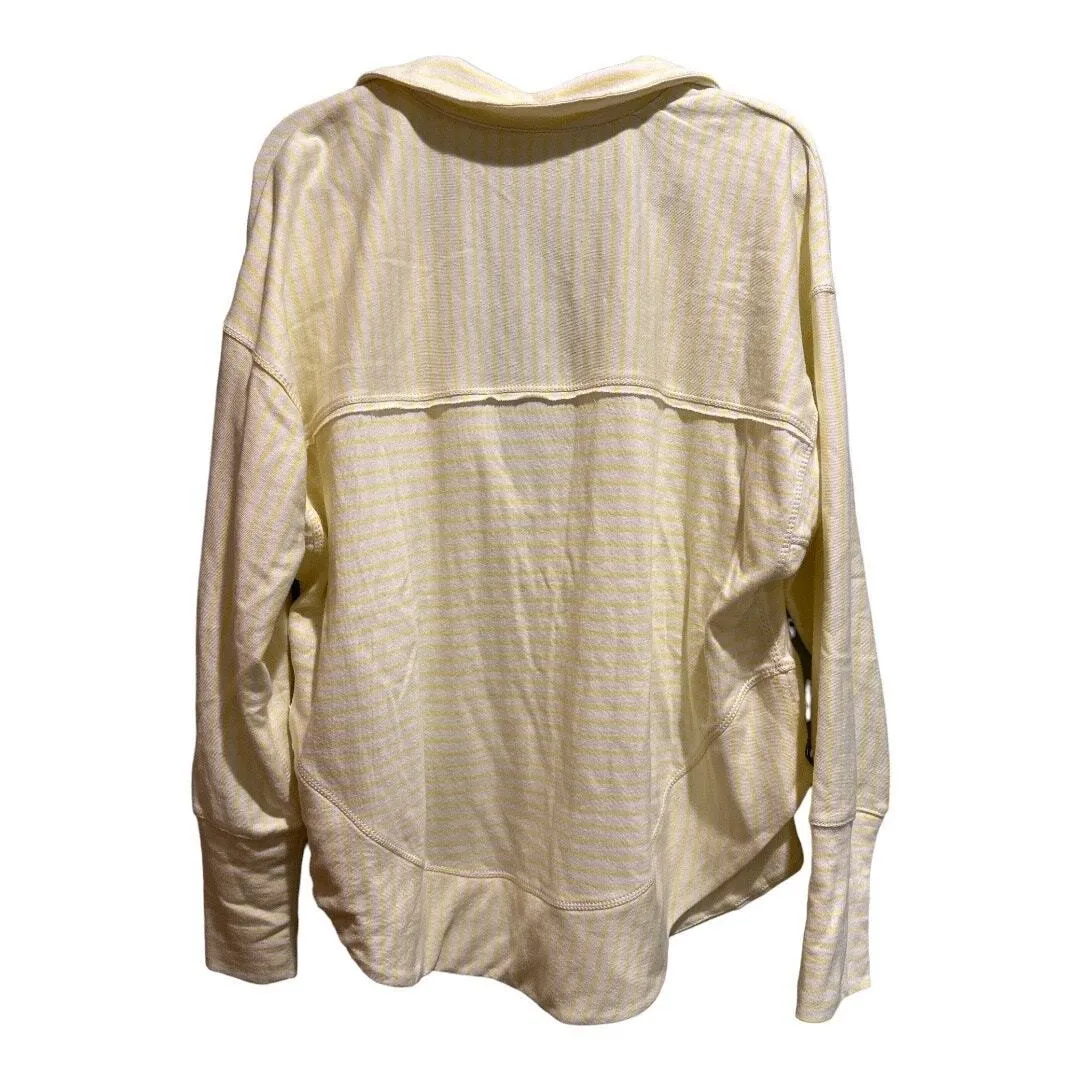 Pilcro Spliced‎ Henley Top | Anthropology Size L White Size L - Image 2