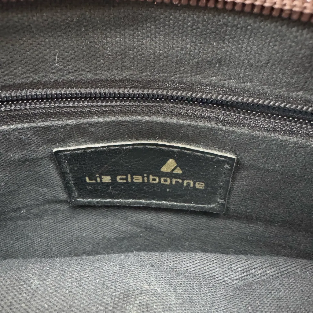 Vintage 80s 90s Liz Claiborne Oxblood Burgundy Dark Red Braided Detail Purse Bag - Image 11