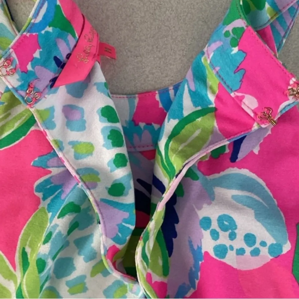Lilly Pulitzer Talulla Maxi Dress Raise The Bar Multi Pink Blue Sleeveless M - Image 8