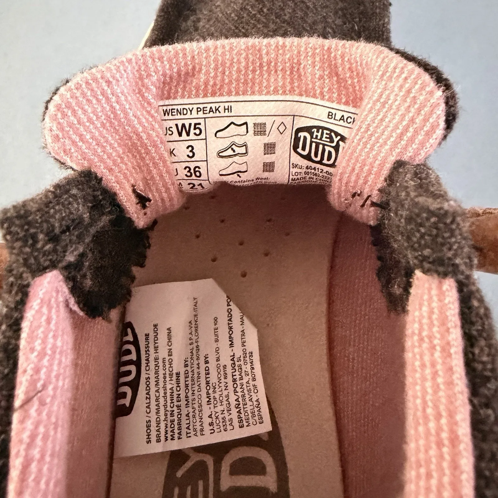 NWT Hey Dude Wendy Peak Hi Wool Moccasin Sneakers Cocoa Brown Ankle Booties - Image 10