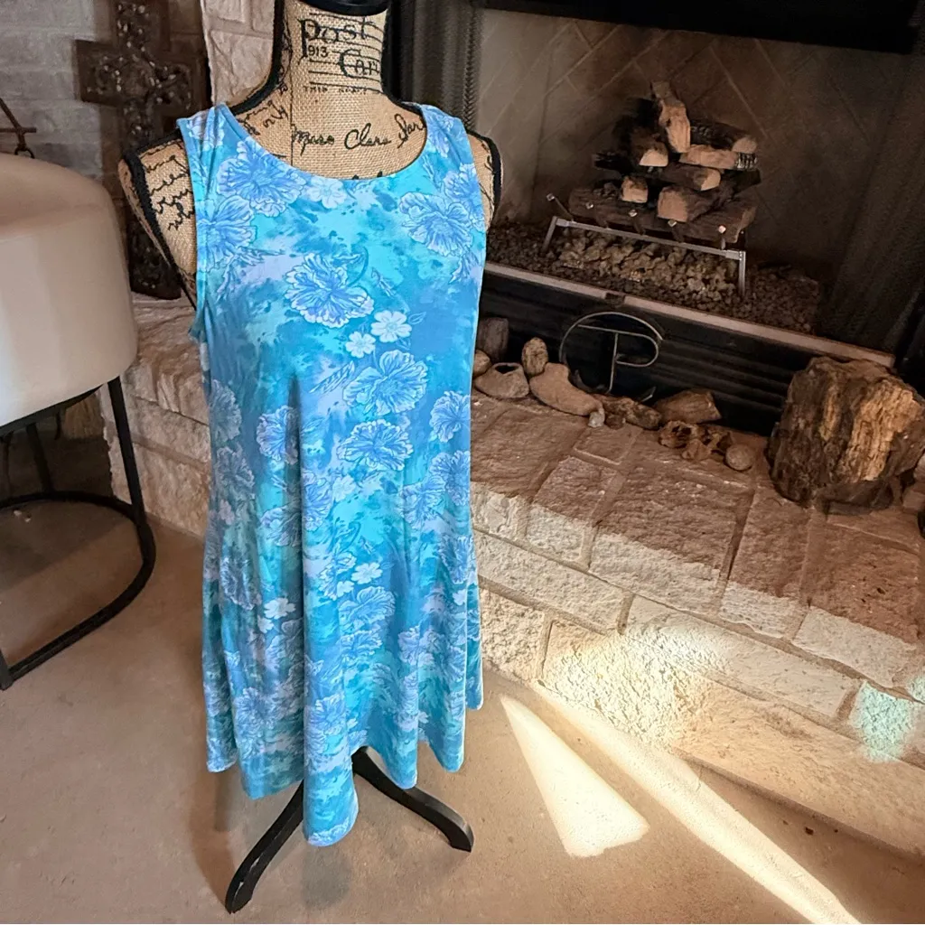 Just Be Blue Floral Mini Dress - Image 7