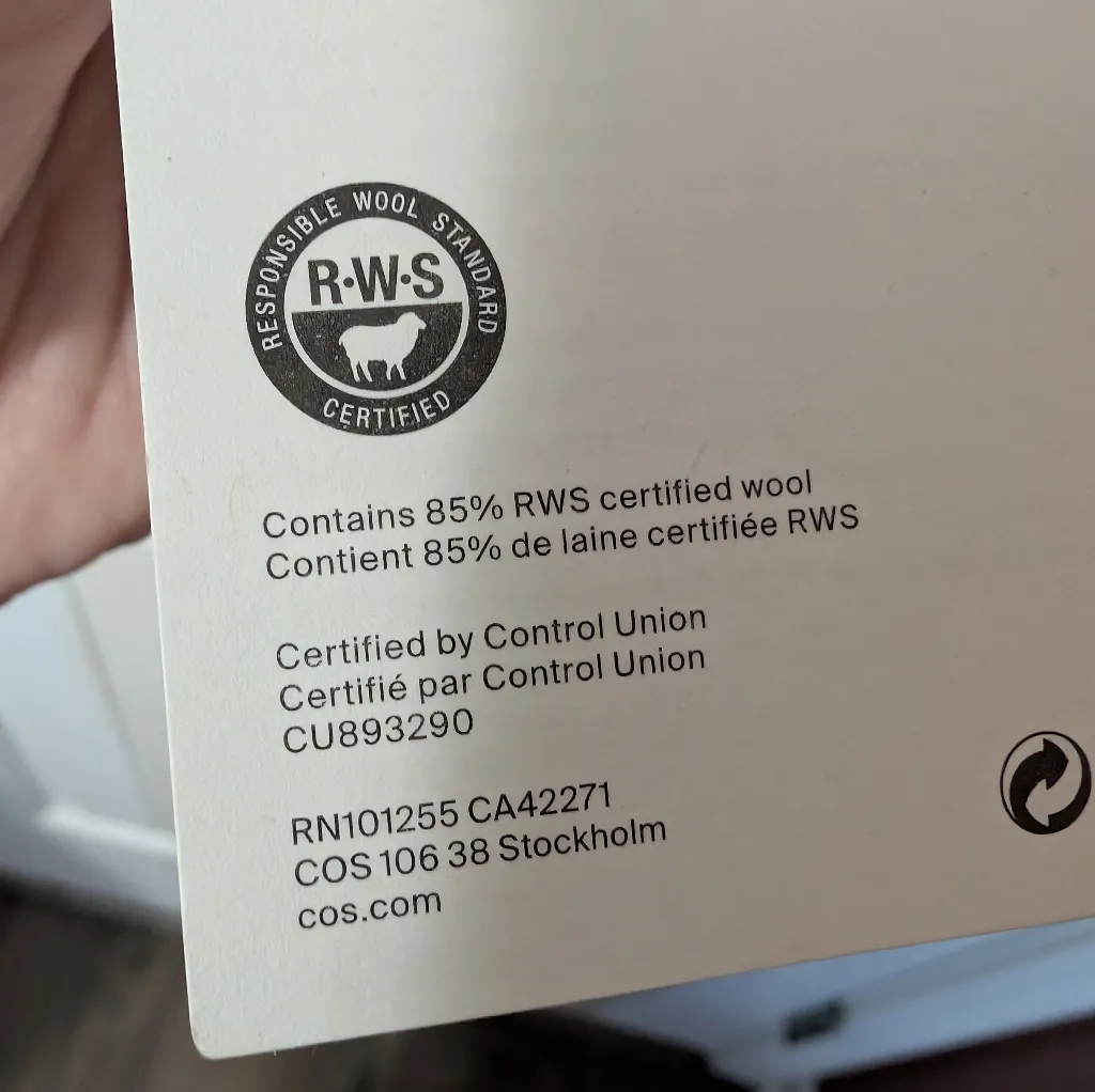 NWT COS Wool Blend Ribbed Bralette Women's  Medium Charcoal - Image 8