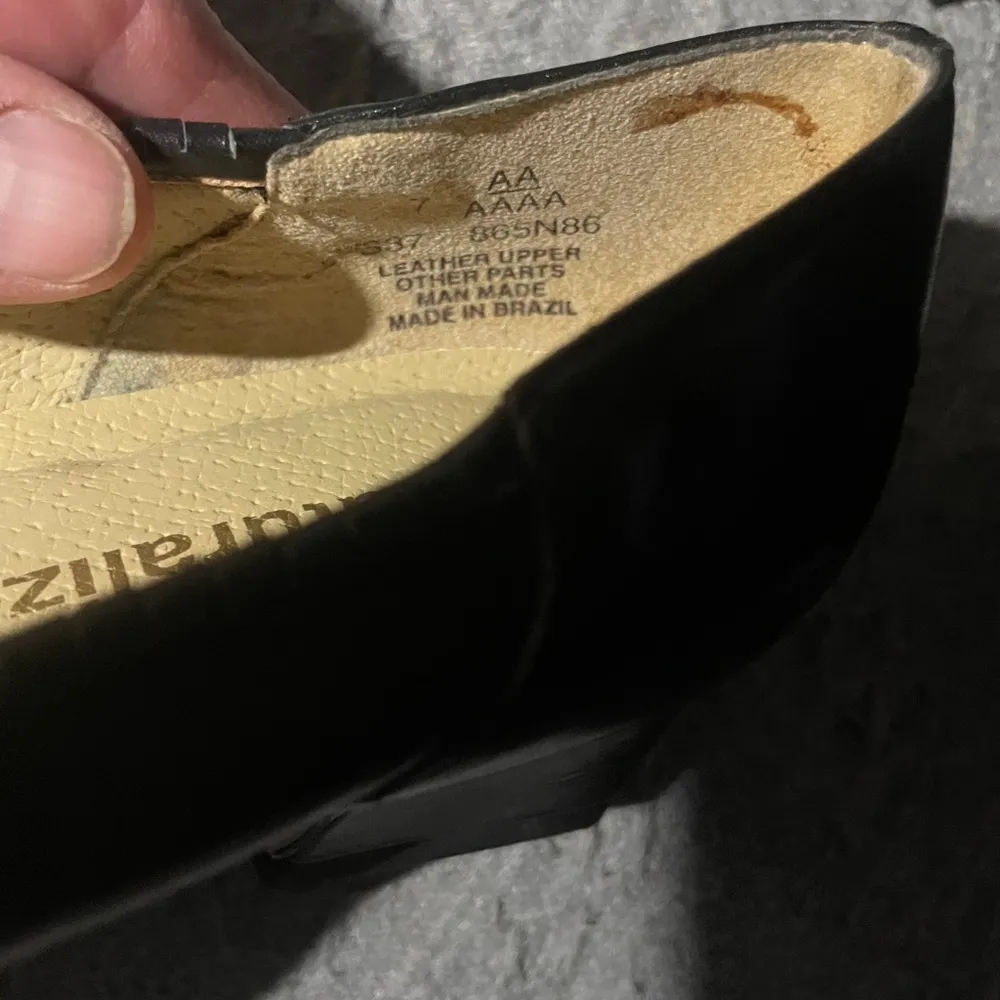 Women vintage Naturalizer LEATHER UPPER Dress Shoes Black   Size 7 - Image 6