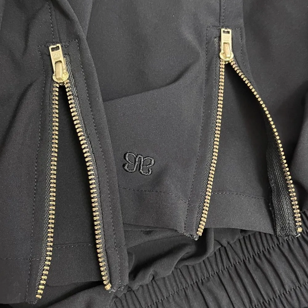 Albion Fit Going Places Cap Sleeve Athleisure Dress in Black Size ST Small Tall - Image 11