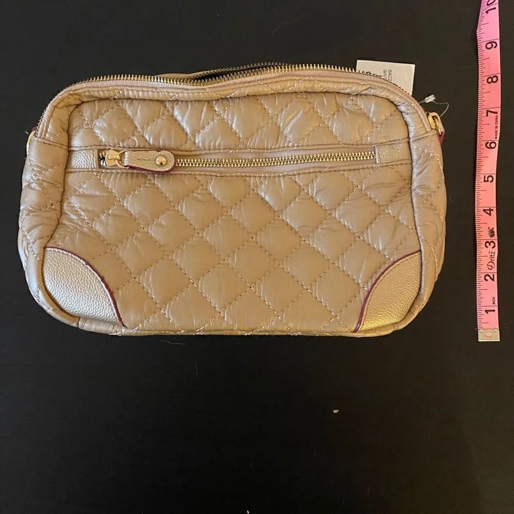 E+A NEW Quilted Disco Bag Gold With shoulder Strap Gold - Image 8