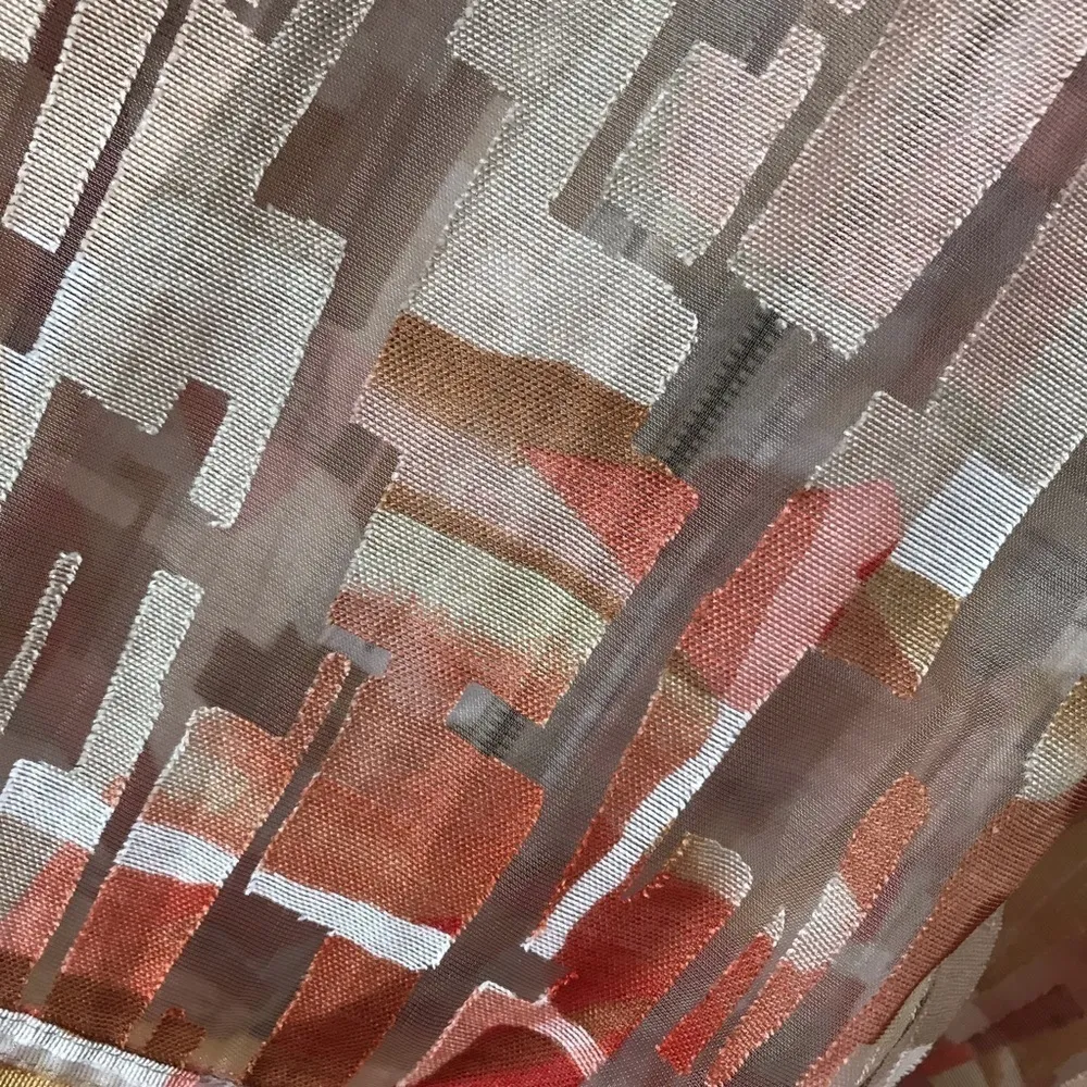 Coldwater Creek Classic Semi-Sheer Stained Glass Print Blazer Size 1X - Image 4