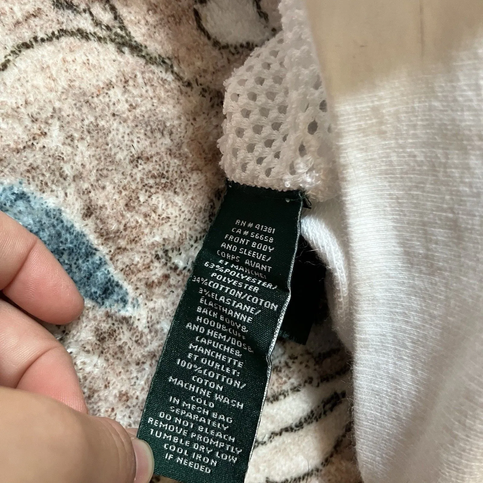 Ralph Lauren LRL Sweater Womens Large White Pullover Hoodie Thermal Waffle Knit - Image 9