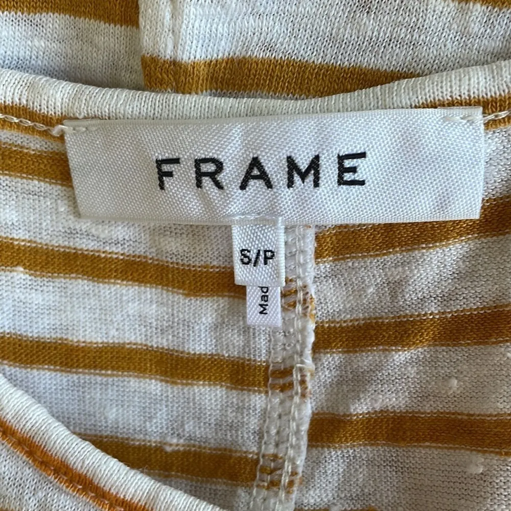 Frame Linen Marigold Multi Striped Tank Top - Image 6