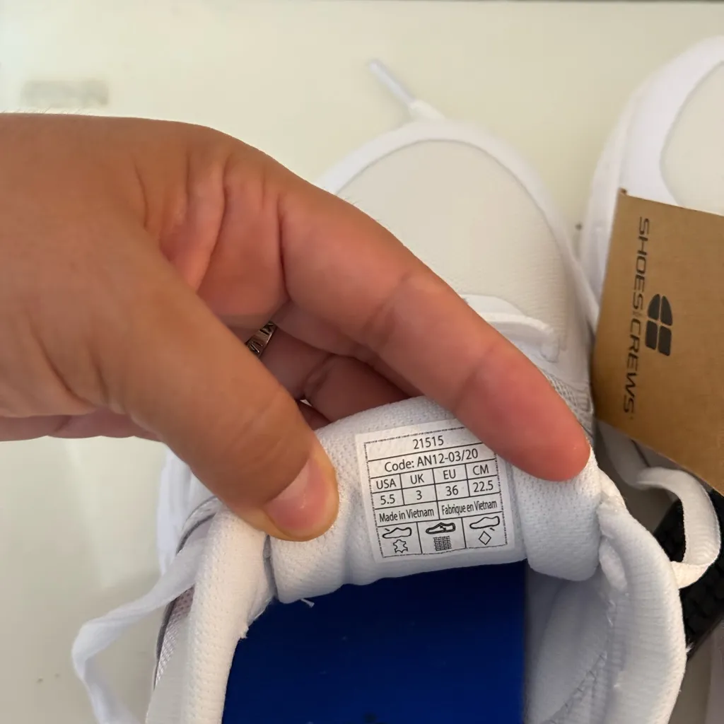 CONDOR WOMENS White Comfortable Durable Slip Resistant Metal Free Trainer S 5.5 - Image 10