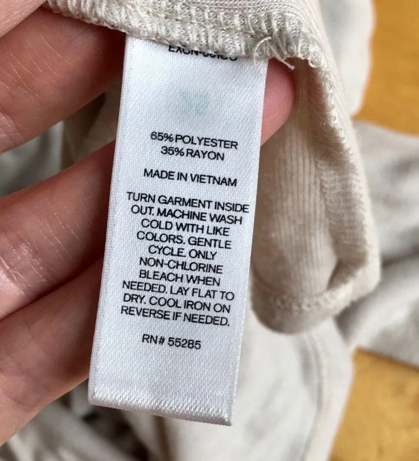 Express “Wake Me Up For Champagne” Long Sleeve Lounge Top, Ivory, Gray, Size XXS - Image 7