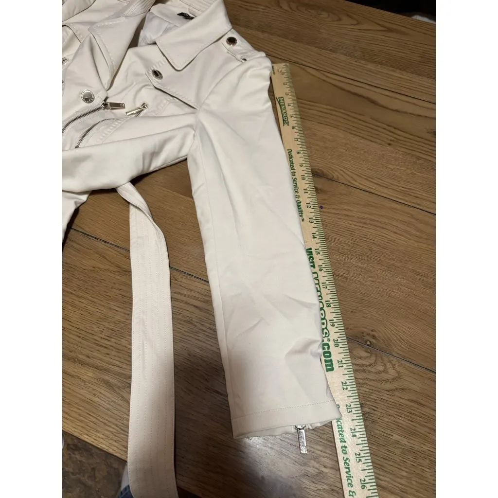 Morgan de Toi Women Size 44 Long Trench Coat Zipper Buttons Luxury Professional - Image 8