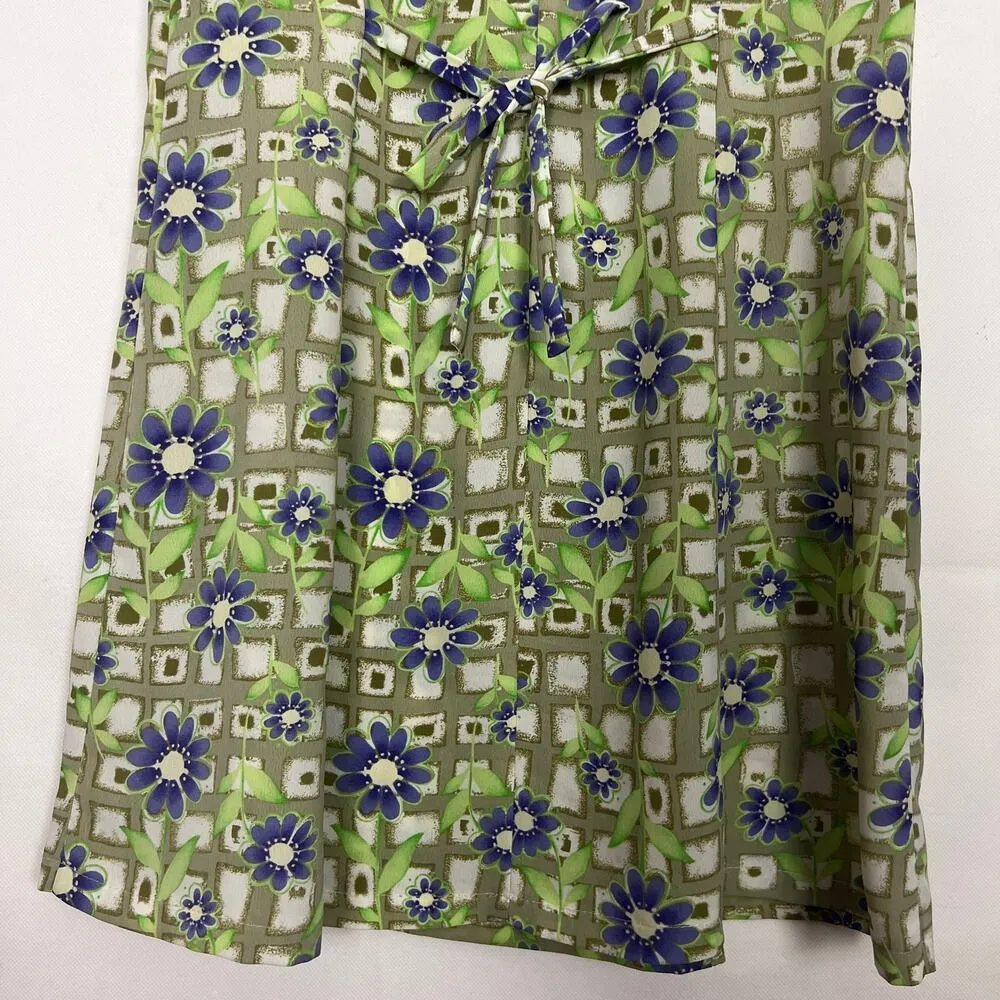 Vessuti Canada Y2K Vintage Dress Womens Medium Cottagecore Beachy Coastal Chic Green - Image 11