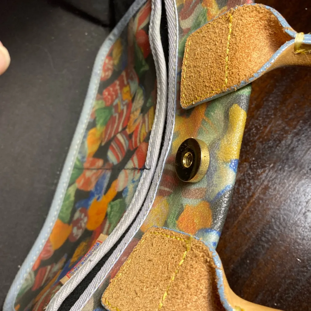 VNTG DOONEY & BOURKE CANDY PRINT Colorful Patterned Women's Bag - Image 6