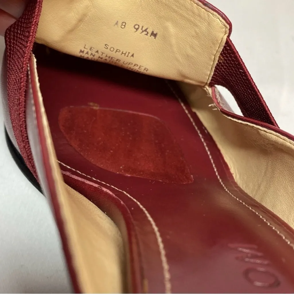 Nordstrom Burgundy Leather Mules - Image 5