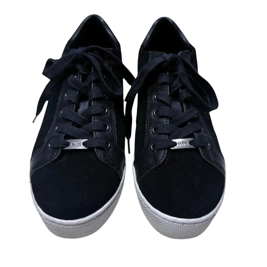 Coach Paddy Black Suede and Leather Sneakers Lace Up Low Top Womens Size 7.5 - Image 7