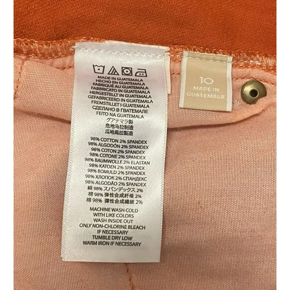 Michael‎ Kors Shorts Denim Women’s 10 Orange 3” Inseam Frayed Hem $80 NWT - Image 8