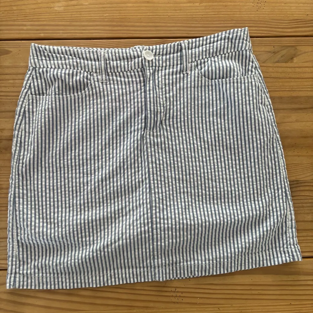 Croft & Barrow Striped Blue and White Skort - Image 4