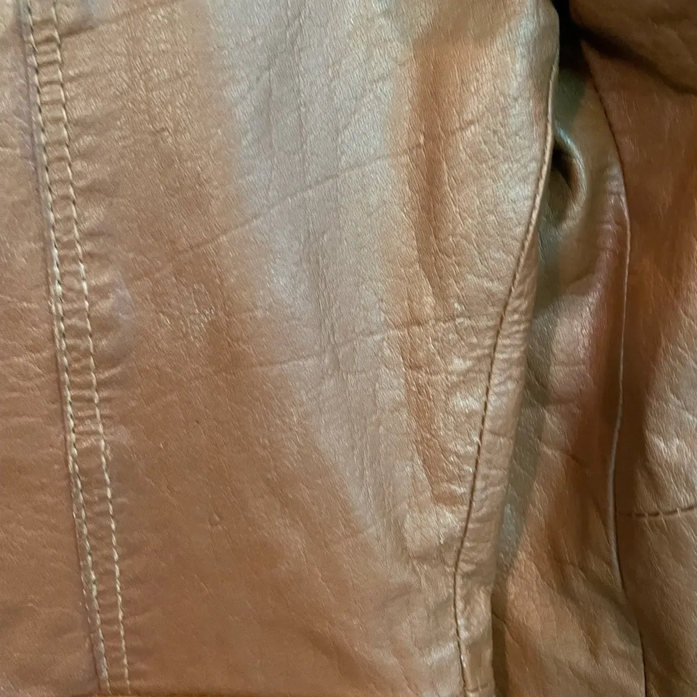 Vero Moda Button Leather‎ Jacket Brown Medium - Image 11