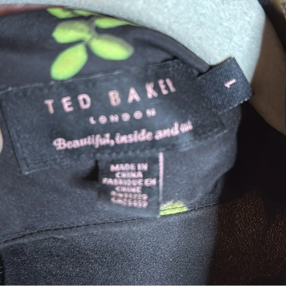 Ted Baker Robyne Oil Painting Floral Cowl Neck Midi Dress Size 1 / US 4 - Image 10