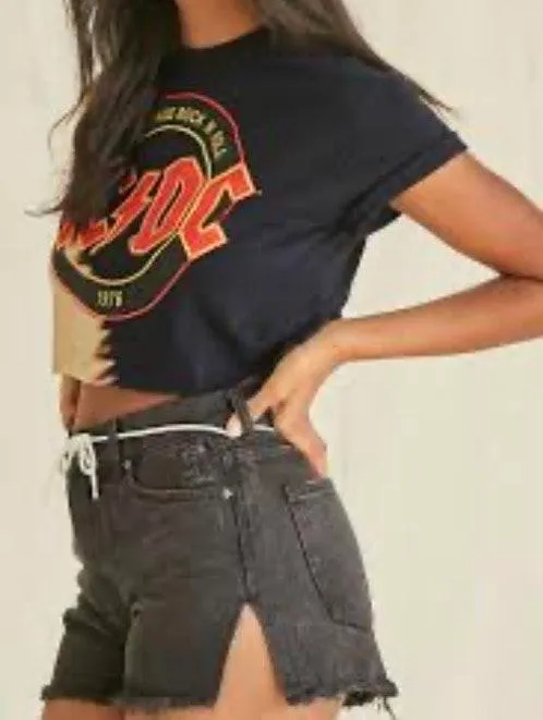 Forever 21 AC/DC Half Bleached Cropped Tee - Image 3