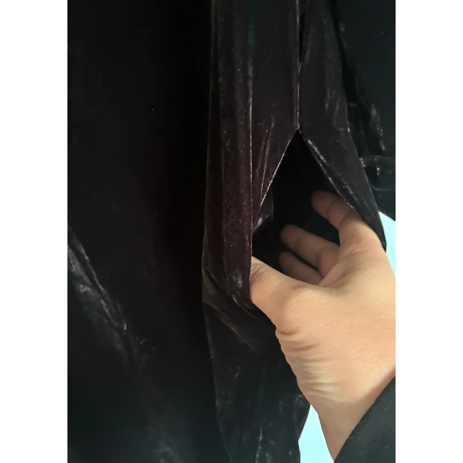 Masai Copenhagen Nokolo Velvet Shift Dress Women's Large Black Modern Retro - Image 6