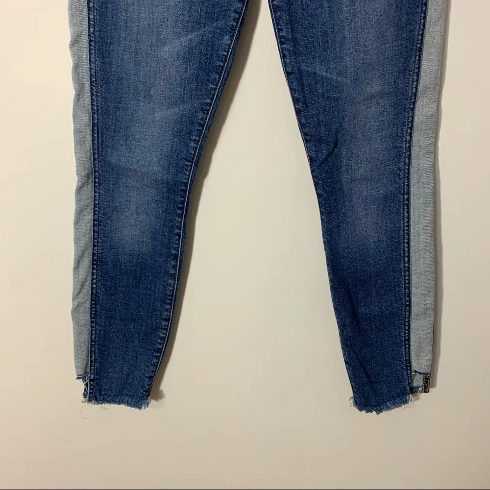 EUC 7 For All Mankind Ankle Skinny Side Panel Raw Hem Jeans Size 27 - Image 8