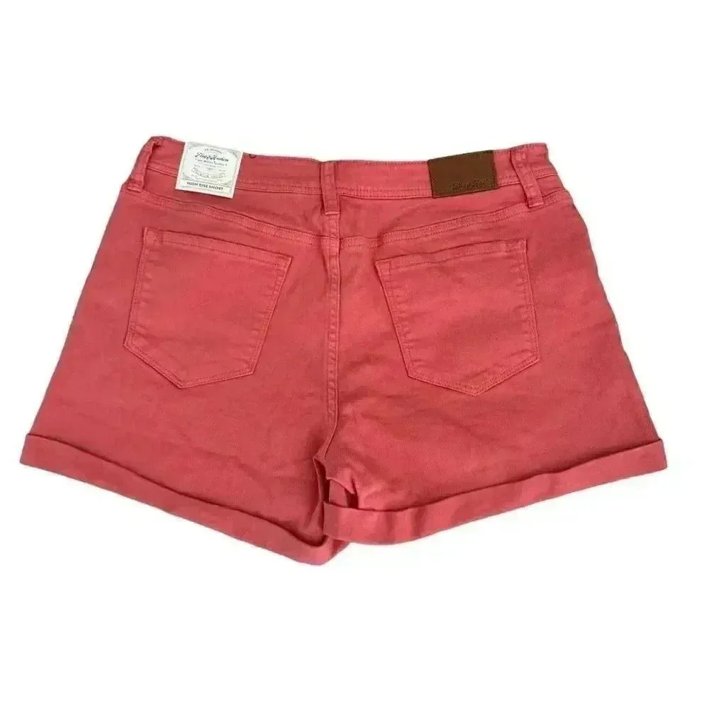 Flag & Anthem Rust Orange Cotton Blend Casual High Rise Sporty Comfy Soft Premiu Orange Size 10 - Image 2