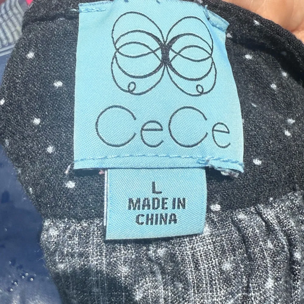 Anthropologie Cece Ditsy Dot Tiered Woven Black Polka Dot Sundress / L / EUC - Image 9