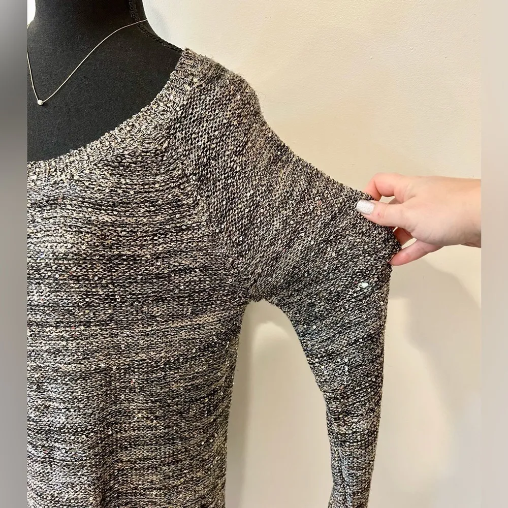 Relativity Embellished Space Dye Mini Sequin Sweater Size XL - Image 3