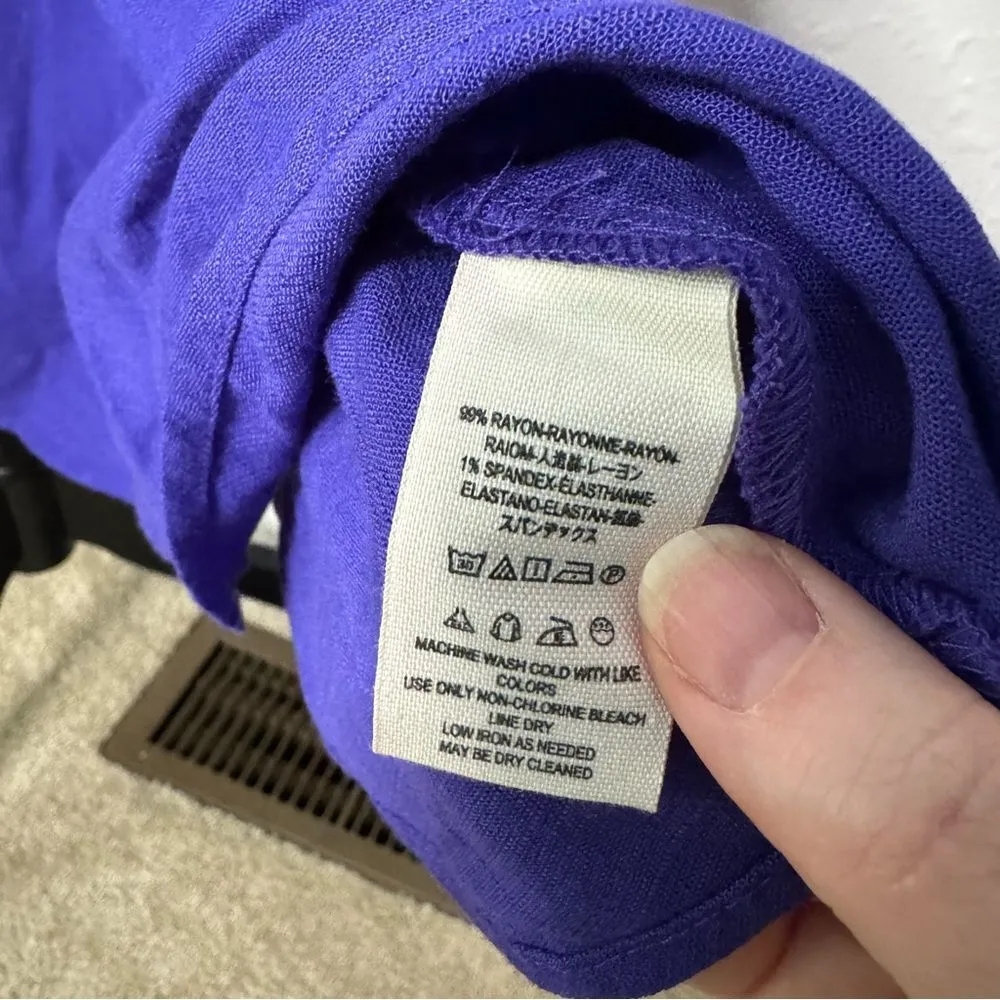 Free People Clear Skies Cold Shoulder Tunic Dress Purple Size M Asymmetrical - Image 6