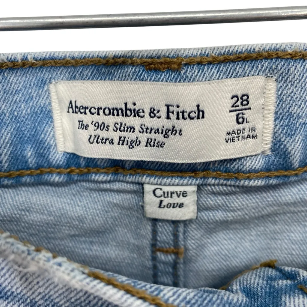Abercrombie & Fitch The 90’s Slim Straight Ultra High Rise Curve Love - Image 5