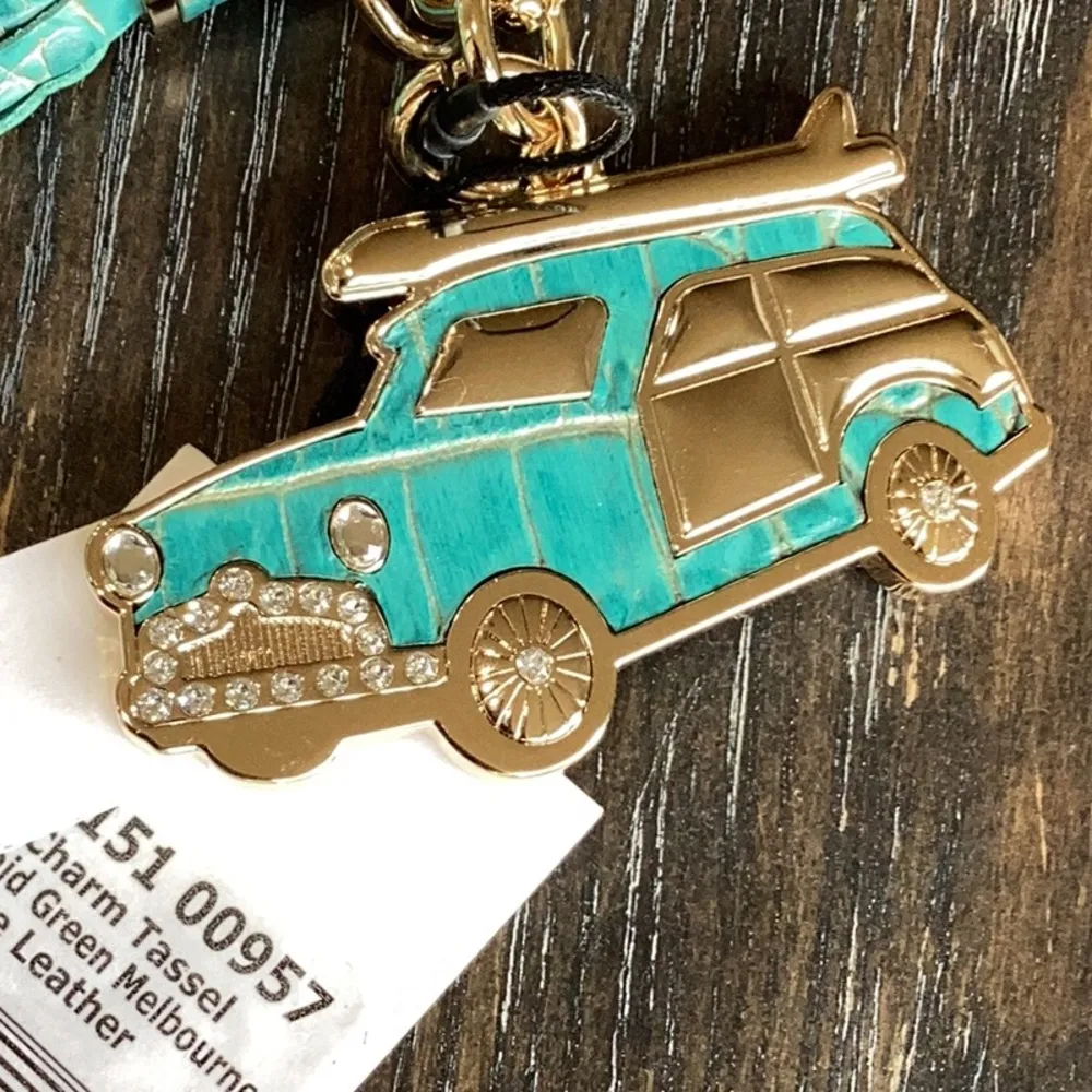 Brahmin Copa Charm Tassel Mermaid Green and Gold Key/Bag Charm - Image 4