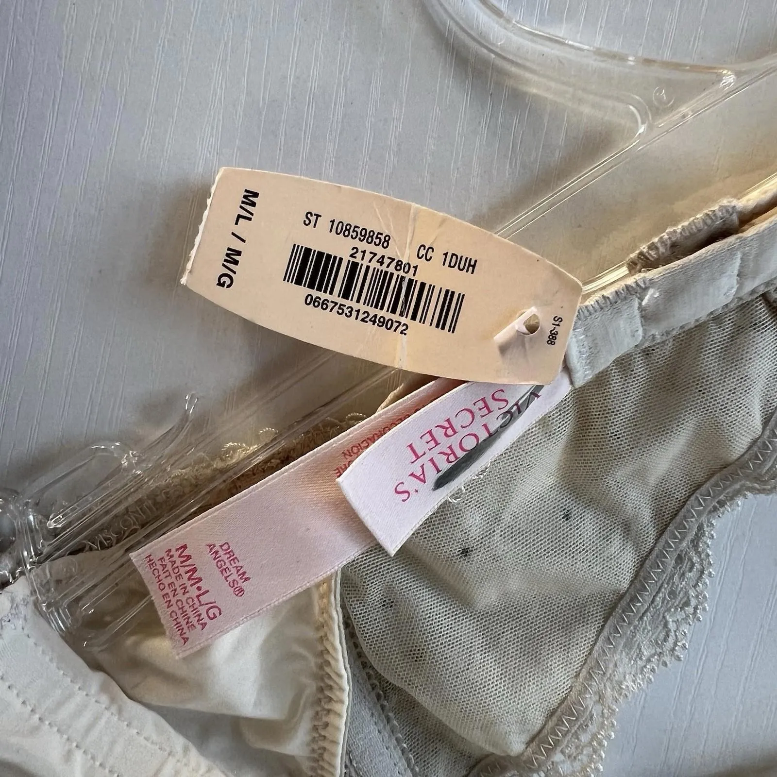 NWT Victoria's Secret Dream Angels Metallic Gold Lace Garter Belt M/L HTF Y2K - Image 7