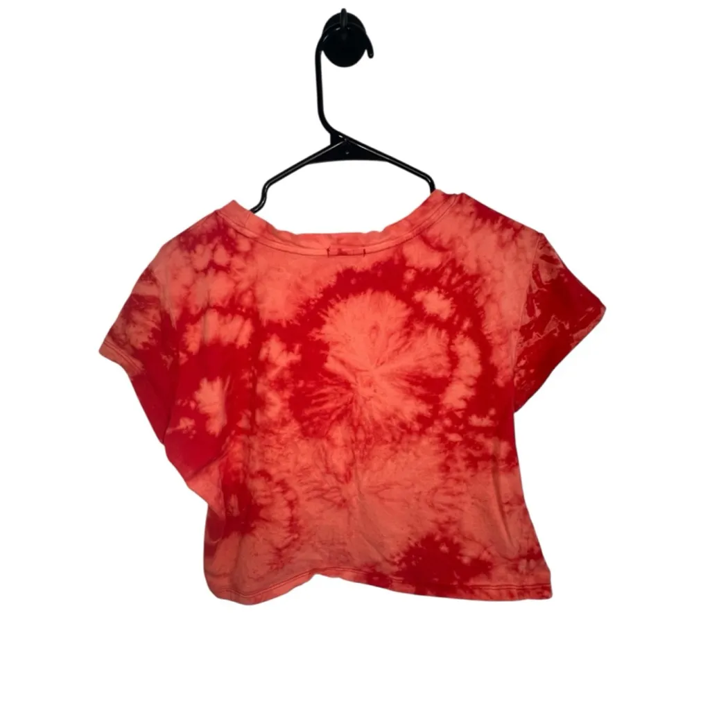 Rue 21 Red Tie Dye Dragon Print Extended Crop Short Sleeve T-Shirt - Image 4