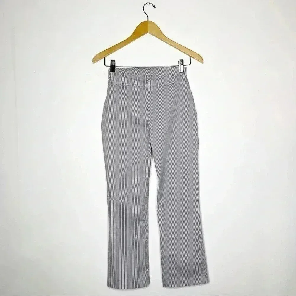 Free People Pants Medium Woman's Florence Crop Flare Striped White Size XS NWOT - Image 8
