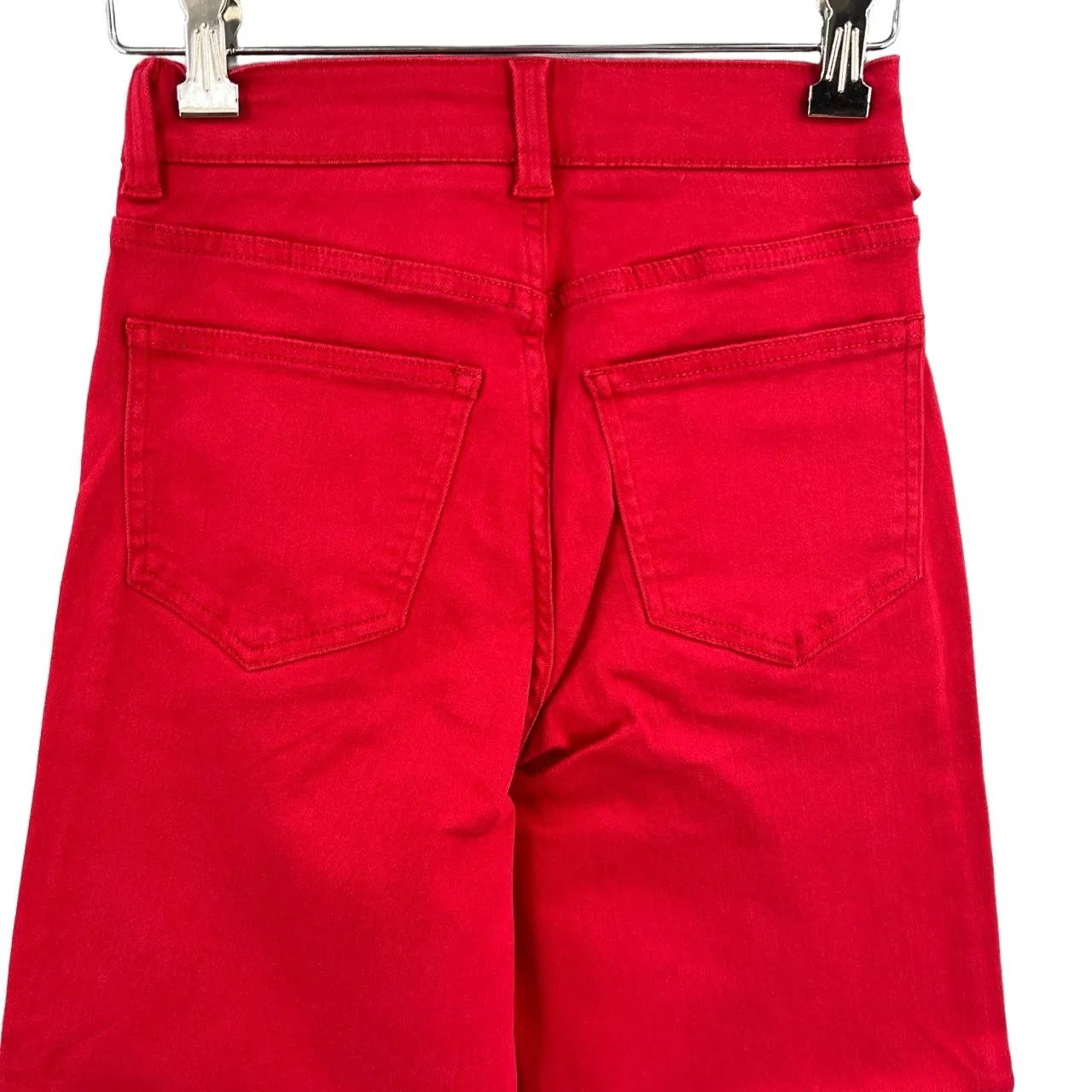 NWT Universal Standard Bae Boyfriend Crop Denim Bright Red Size 00 - Image 5