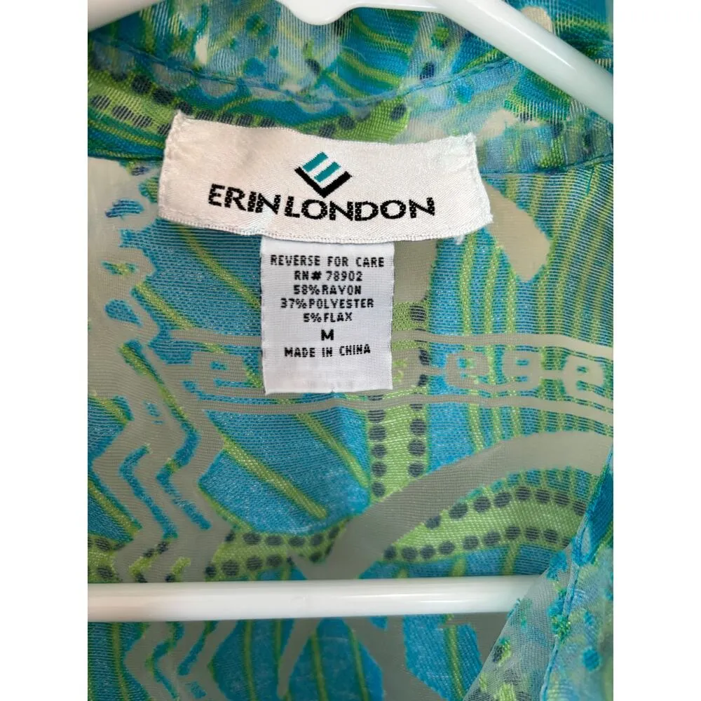Erin London Semi-Sheer Pastel Button
Down Top Women’s Medium - Image 4