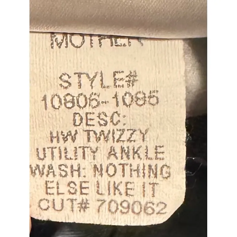 MOTHER SNACKS Utility High Waisted Twizzy Ankle Carpenter Barrel Jeans 32 Blue - Image 7
