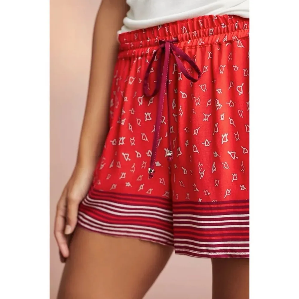 Anthropologie • floreat red heart shorts - Image 35