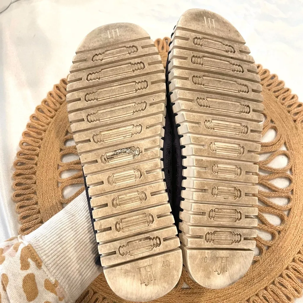 Ilse Jacobsen Tulip 139 Navy Blue Perforated Slip On Shoes Size EU 40 - Image 8