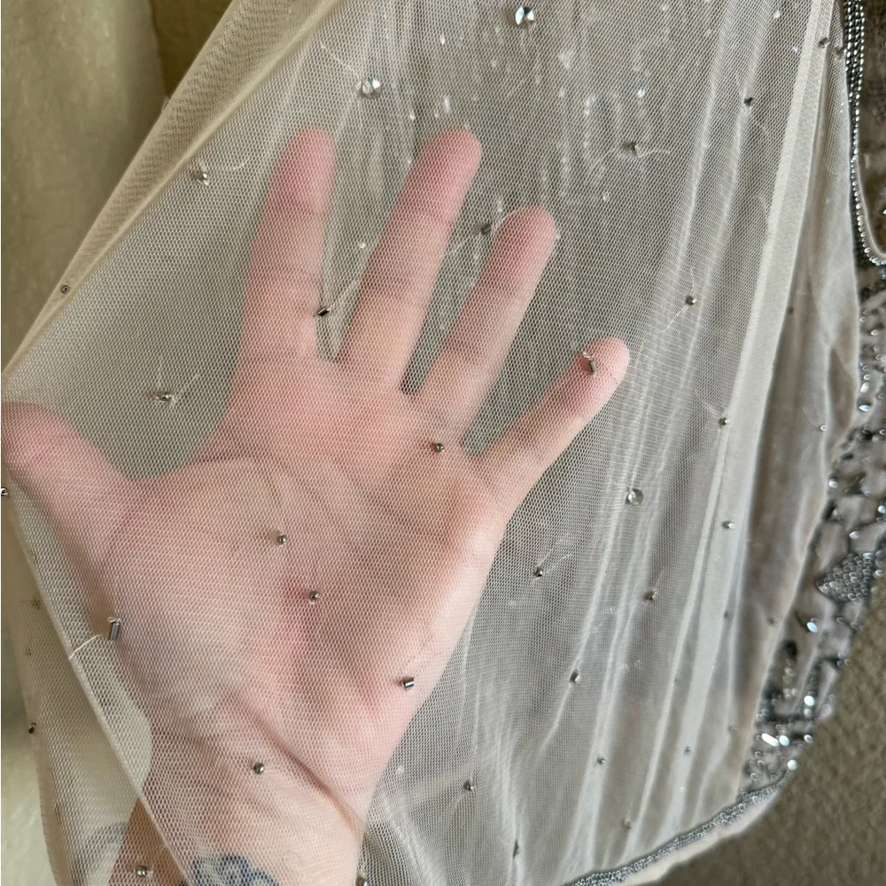 RAGA Beige Tank Top with Silver Embellishments‎ - Image 4