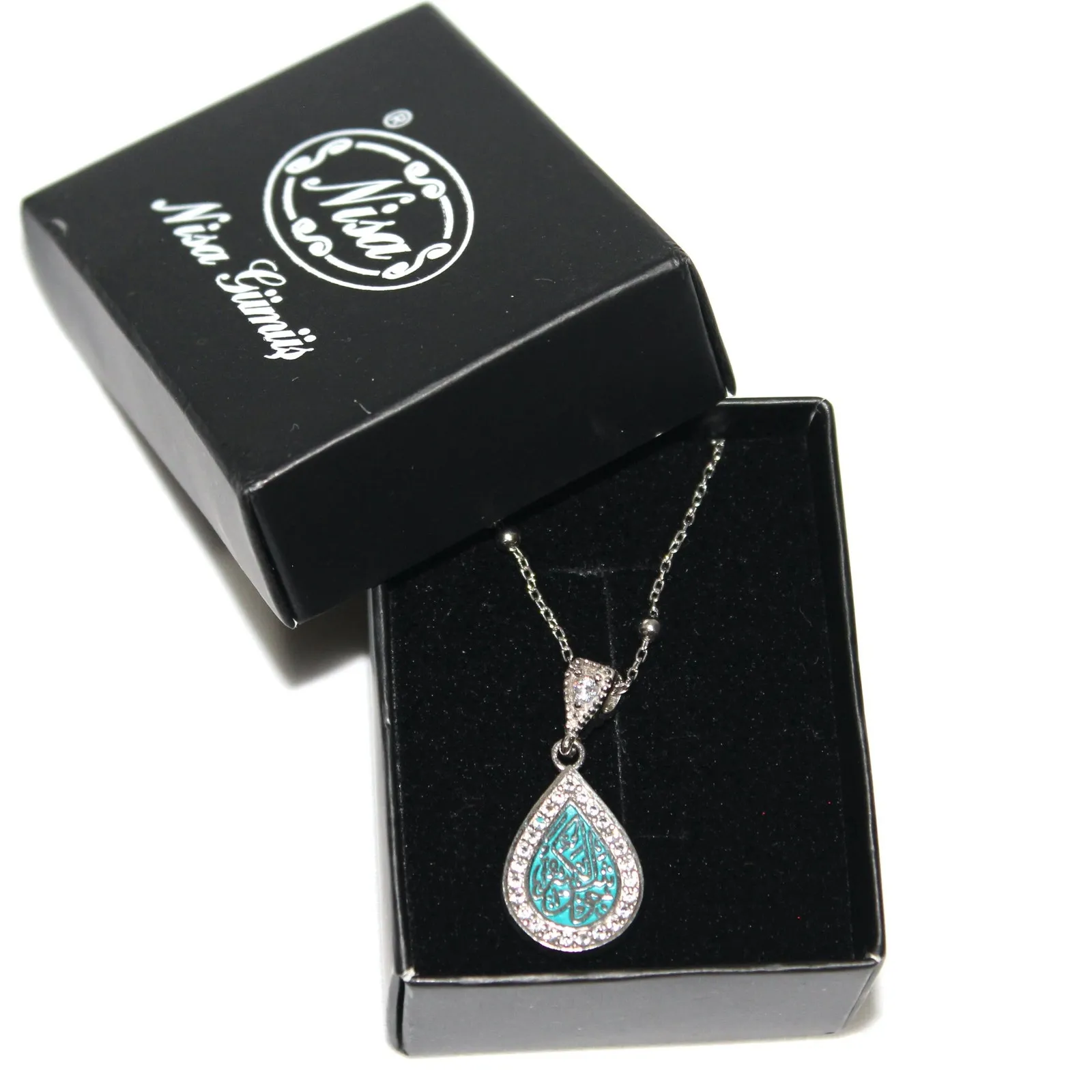 Turkish Turquoise Muska Necklace 925 Silver NWT - Image 9