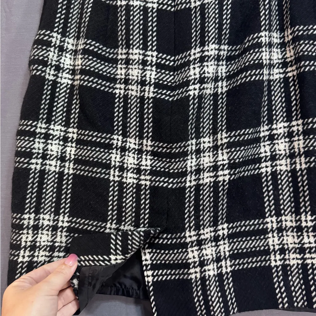 Talbots Black and White Checkered Pencil Skirt - Image 3