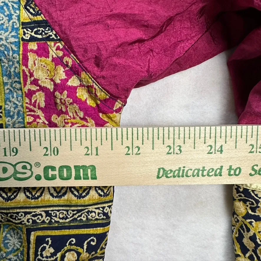 Vintage Active‎ Frontier Windbreaker Jacket Medium 80's 90's Baroque Print Retro Pink - Image 14