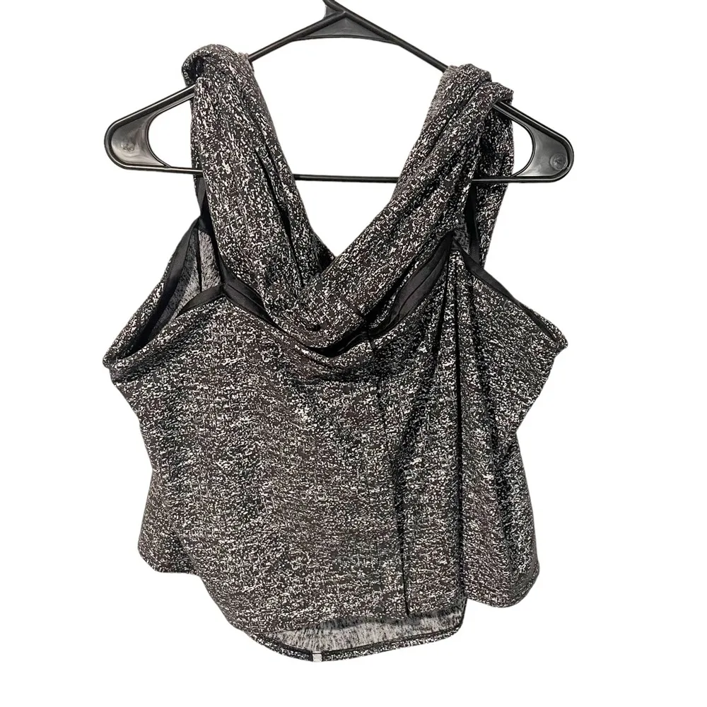 Lululemon Marled Black Vinyasa Wrap Scarf Blanket Snap Button - Image 2