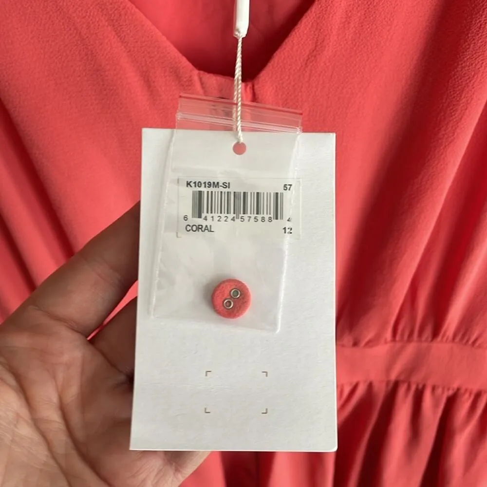 GAL MEETS GLAM Bree Coral Fit and Flare Dress - Image 8