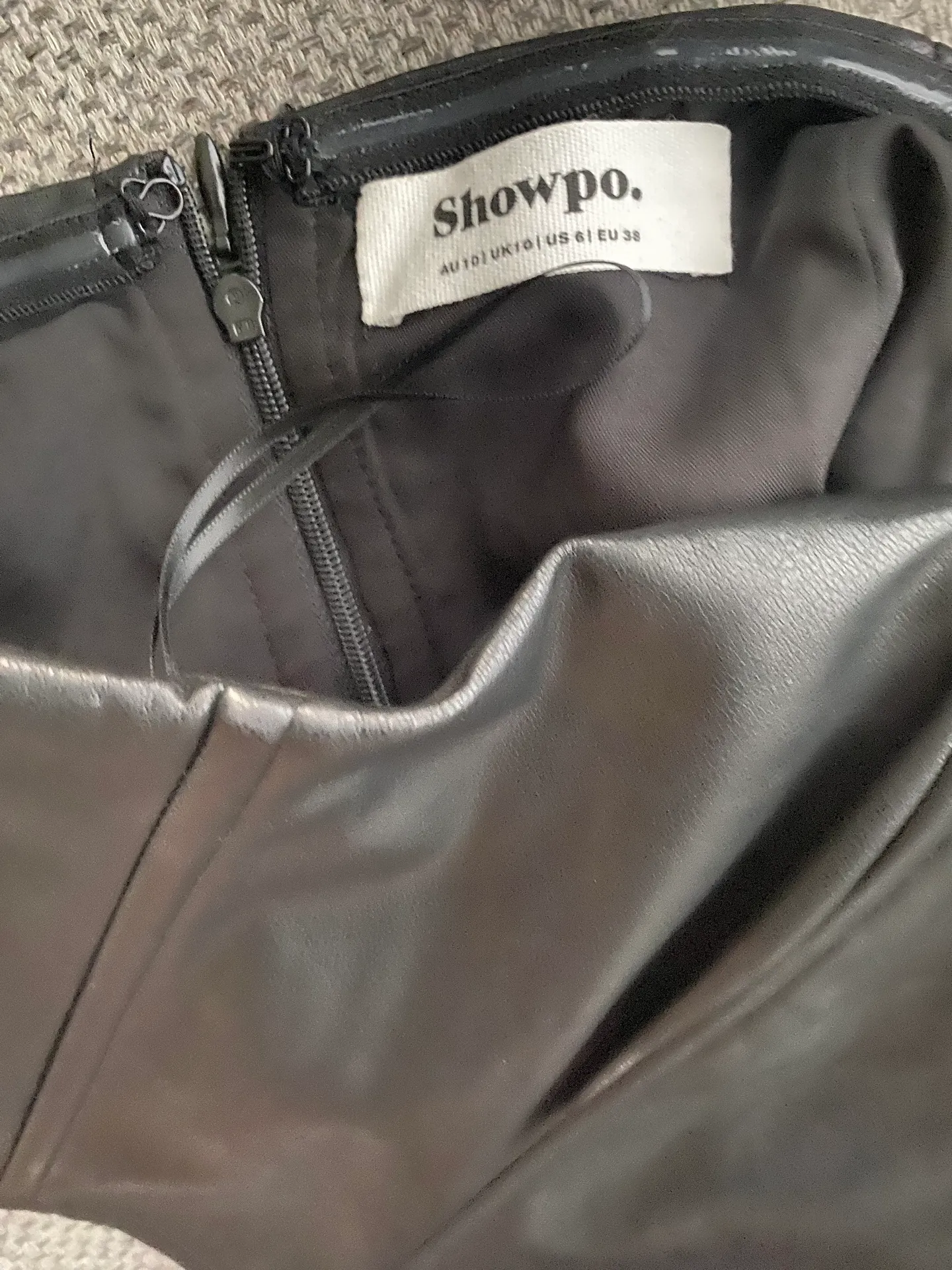 Black Faux Leather Corset - Image 2