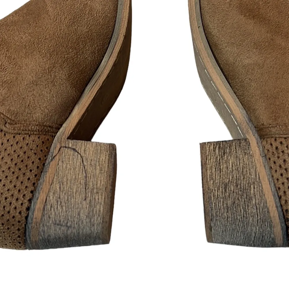 Seven7 Soho Ankle Boot Tan Brown Vegan Leather Slip On Booties Size 6 - Image 5